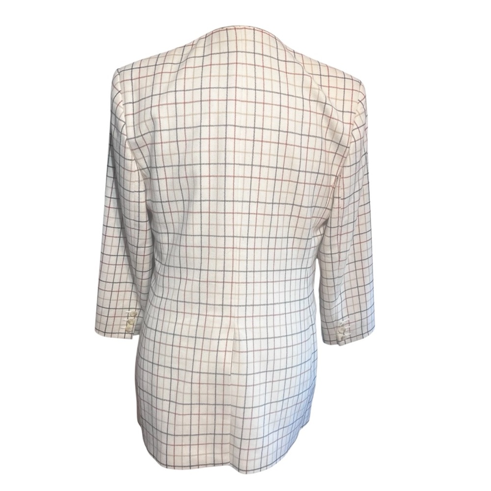 Daks Signature Houndstooth Windowpane Wool Riding Blazer Large/14 Wool - Picture 2 of 12